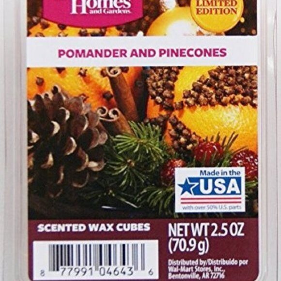 Better Homes & Gardens LE Pomander Pinecones Scented Wax Cubes 2.5 Oz Orange NEW - Picture 4 of 4